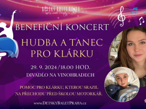 Klárku srazil na přechodu před školou motorkář. Težce zraněná ležela týdny v umělém spánku, teď pro ni pořádají benefiční koncert