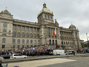 Policie zajistila pět účastníků protestu u Muzea. Pochod protivládní skupiny navíc musel být odkloněn