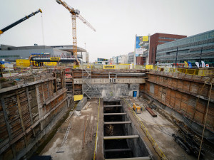 FOTOGALERIE: Stavba metra D je v plném proudu. Podívejte se, jak to vypadá v budoucí stanici Pankrác