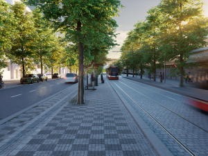 Nová tramvajová trať Olšanská – Habrová, zastávka Nový Žižkov