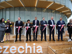 Na japonském Expu otevřeli český pavilon, navrhli ho architekti z Prahy