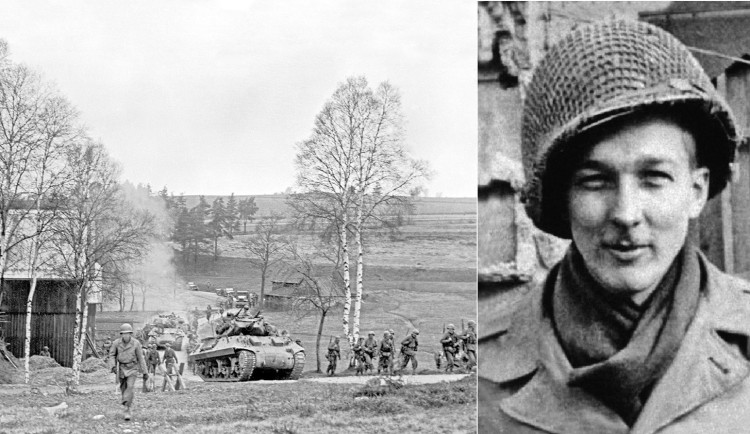 Jako první americký voják pronikl na československé území 18. dubna 1945 Merrill Rudes. Proslavil ho i nález nacistického pokladu