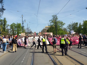 Blokáda Pochodu pro život v roce 2024