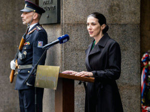 Politici i zástupci armády a policie si u Rozhlasu připomněli začátek Pražského povstání