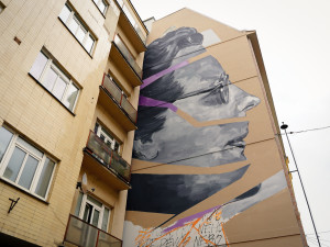 FOTOGALERIE: V Holešovicích vzniká nový mural, připomene Miladu Horákovou