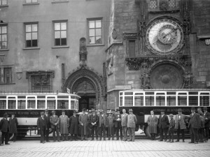 20. června 1925, slavnostní zahájení autobusové dopravy Elektrických podniků hl. m. Prahy