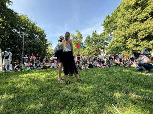 V Praze se demonstrovalo za Palestinu, zazněla tvrdá kritika Izraele a české vlády