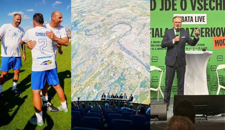 Hvězdy fotbalu v Dolních Chabrech, úžasné planetárium a Fialova debata