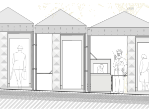 VIZUALIZACE: Pražský hrad bude mít nová kontrolní stanoviště, nahradí staré přístřešky