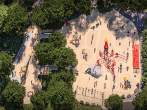 Praha 2 zrevitalizuje hřiště U Draka v Riegrových sadech za 32 milionů