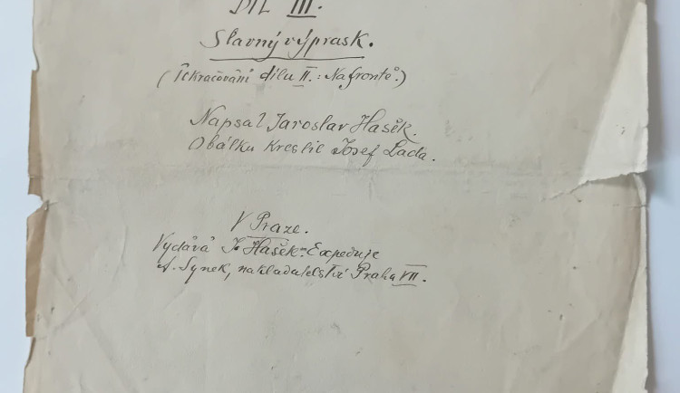 Rukopis Haškova Švejka.