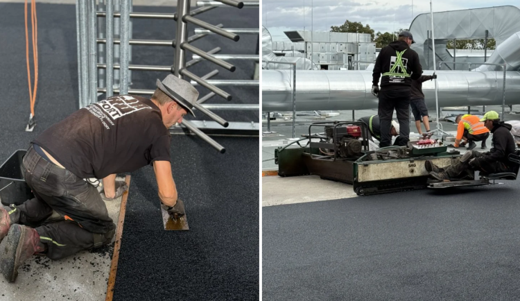 Ovál na střeše Horácké arény dostává finální povrch, běžci budou mít výhled na město