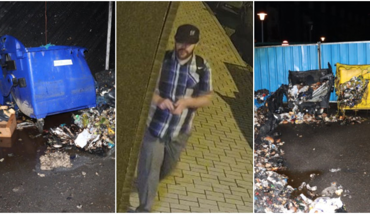 Ve městě řádí žhář a zapaluje popelnice, policie by ráda mluvila s mužem na fotce