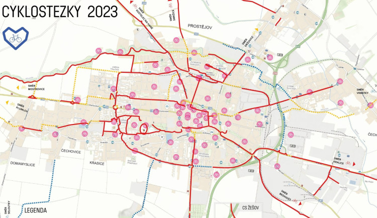 Na cyklostezky digitálně. Prostějov má novou mapu pro milovníky kol