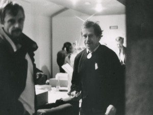 Z cyklu Aurora (Jan Foll, Václav Havel, Václav Klaus), Praha, listopad 1989