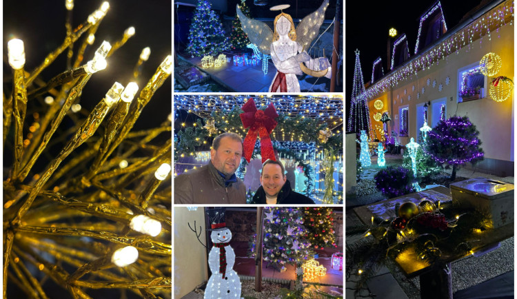 VIDEO: Vánoční dům v Kostelci. Výzdobu jsme chystali tři týdny, říkají jeho autoři