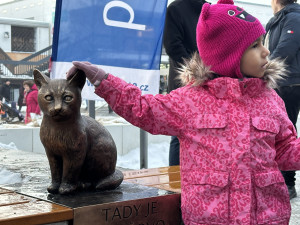 Legendární modřanský kocour Mikeš má svou sochu, složily se na ni stovky lidí