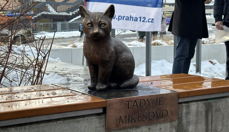 Legendární modřanský kocour Mikeš má svou sochu, složily se na ni stovky lidí
