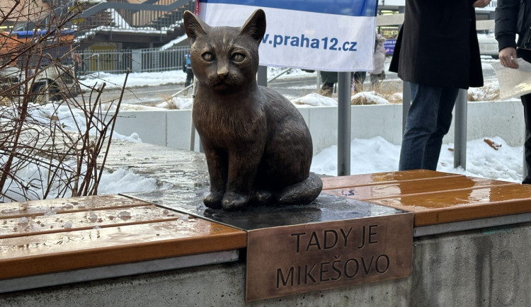 Legendární modřanský kocour Mikeš má svou sochu, složily se na ni stovky lidí