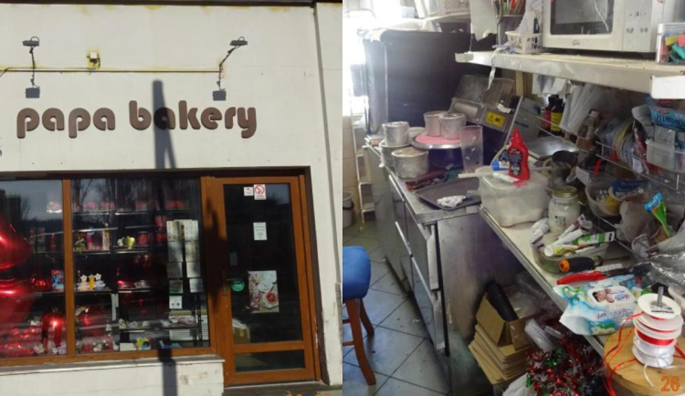 V pekárně si starost s úklidem nedělali.