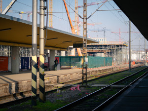 FOTO: Smíchovské nádraží roste před očima. První nástupiště dokončí letos