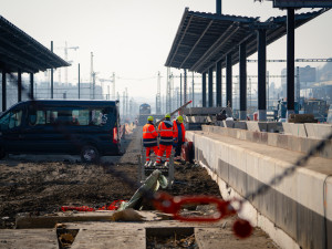 FOTO: Smíchovské nádraží roste před očima. První nástupiště dokončí letos