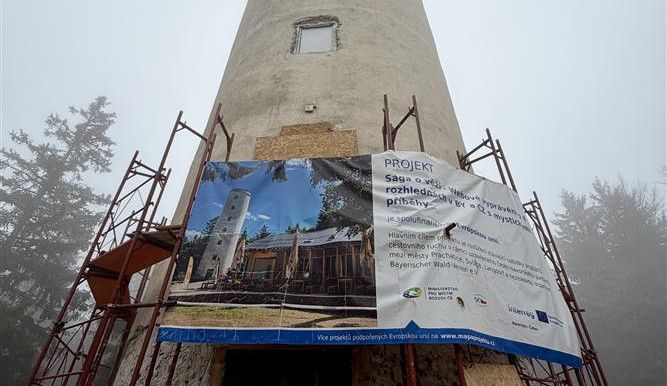 Rozhledna na Libíně prochází obnovou, dominantou bude šestimetrový prosklený portál