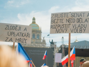 FOTOGALERIE: Na demonstraci proti vládě přišlo na 70 tisíc lidí