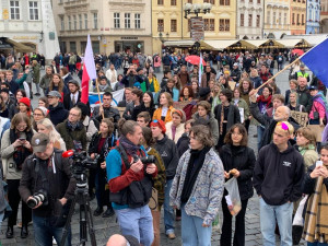 FOTOGALERIE: Aktivisté stávkují za klima v centru Prahy