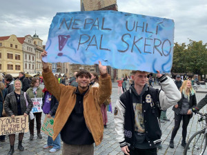 FOTOGALERIE: Aktivisté stávkují za klima v centru Prahy