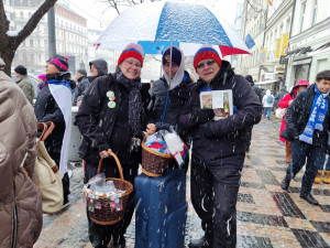 FOTOGALERIE: Demonstranti na Václavském náměstí kritizují vládu i Petra Pavla. Sešlo se několik stovek lidí