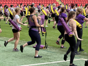 FOTOGALERIE: Podívejte se, jak Sokolové nacvičují v Edenu hromadné skladby