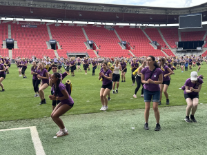 FOTOGALERIE: Podívejte se, jak Sokolové nacvičují v Edenu hromadné skladby