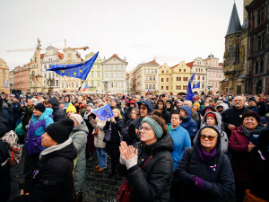 FOTOGALERIE: Demonstrace Milionu chvilek pro demokracii Zůstaňme demokratickým srdcem Evropy