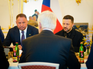 FOTOGALERIE: Prezident Pavel přijal na Hradě Zelenského