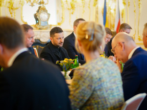 FOTOGALERIE: Prezident Pavel přijal na Hradě Zelenského