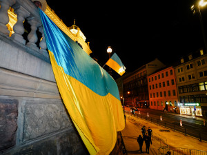 FOTOGALERIE: Čeho se bojíte? Lidé vyzvali vedení Národního muzea k vrácení ukrajinské vlajky