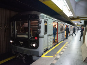 FOTOGALERIE: Na oslavu čtyřicetiletého výročí jezdila na lince metra B historická souprava