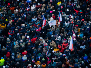 FOTOGALERIE: Demonstrace na podporu prezidenta Petra Pavla