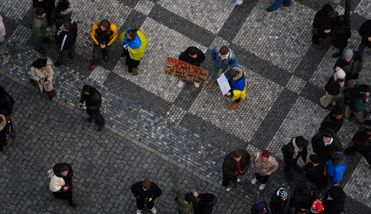 FOTOGALERIE: Shromáždění Stojíme za Ukrajinou