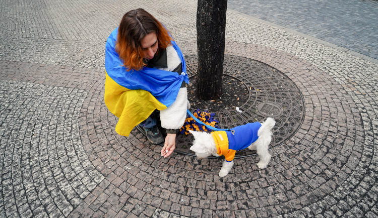 FOTOGALERIE: Shromáždění Stojíme za Ukrajinou