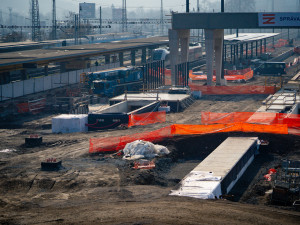 FOTO: Smíchovské nádraží roste před očima. První nástupiště dokončí letos