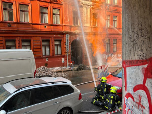 FOTOGALERIE: Požár plynu na Letné