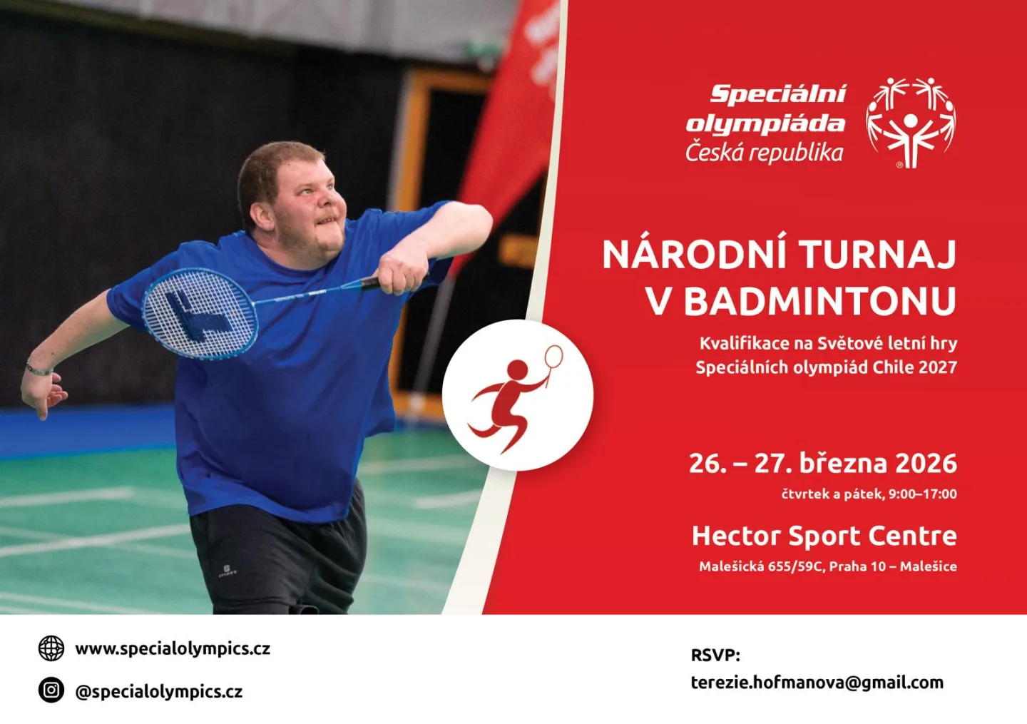Národním turnaji v badmintonu Speciální olympiády