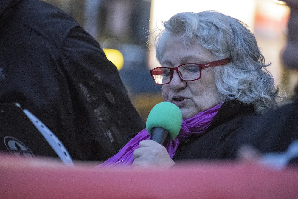 Demonstrace na Václavské náměstí.