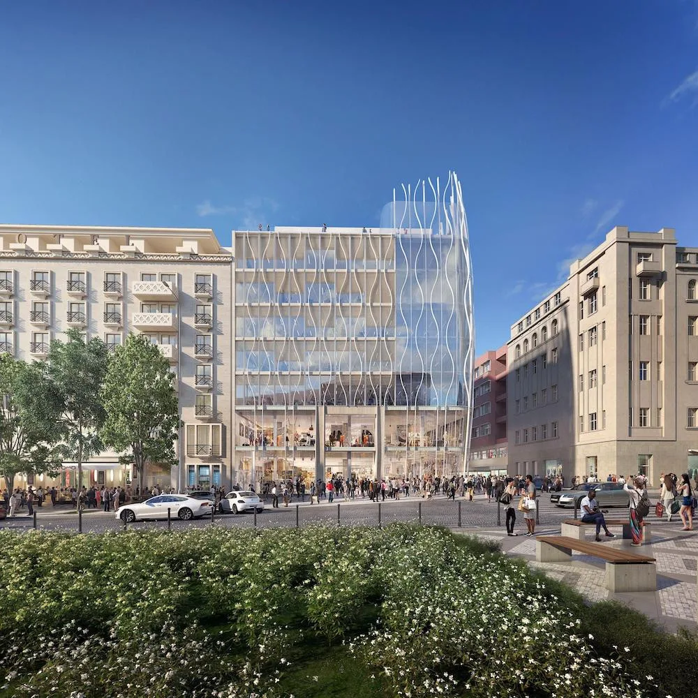 První český Primark se otevře v létě na okraji Václaváku. Stavbu nezbrzdila ani koronavirová pandemie.