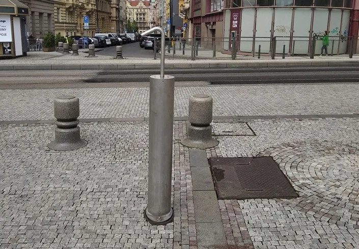 Mlhoviště na Palackého náměstí.