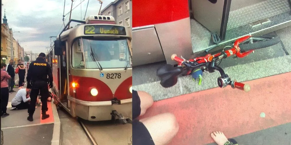Policisté zachránili život malému chlapci, který spadl do kolejiště před jedoucí tramvaj