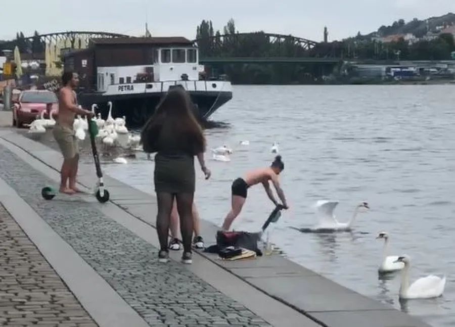 ANKETA: Mladíci skákali z koloběžek do Vltavy. Je to důvod k jejich zákazu?
