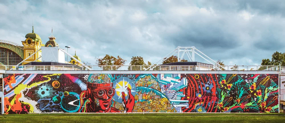 FOTO, VIDEO: Podívejte se na vznik unikátní graffiti na pražském Výstavišti